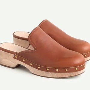 New J. Crew Leather Clogs